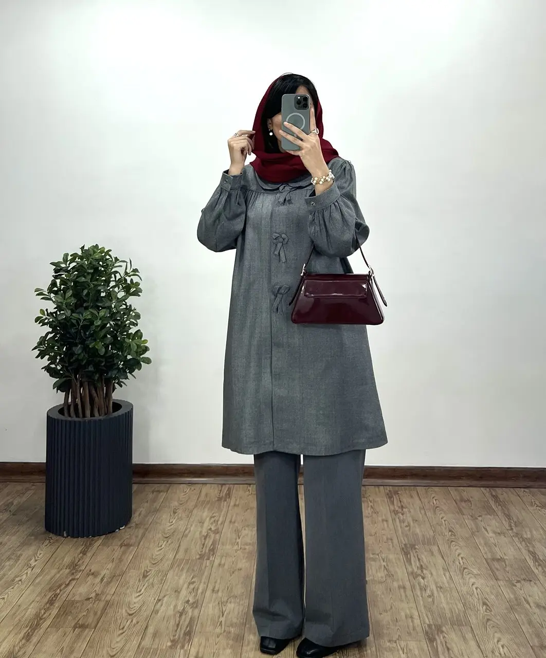 مانتو بلند پشمی پروانه (پیش فروش)